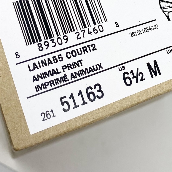 NIB Clarks Laina55 Leather Animal Print Heels - Picture 12 of 12